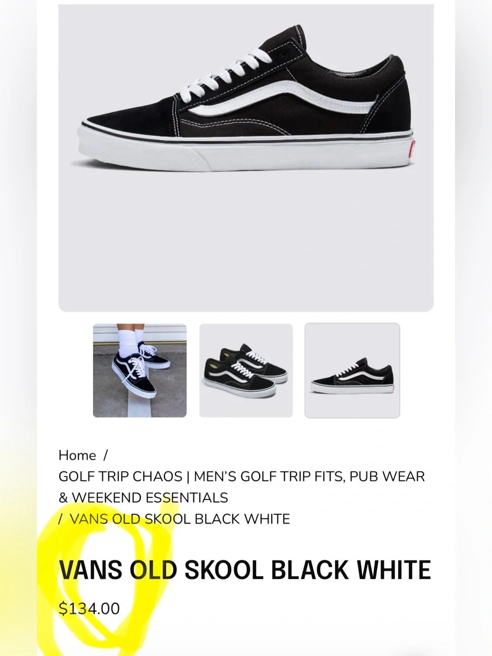 VANS OFF THE WALL Old School black sneakers men’s TENNIS SHOES size 10
